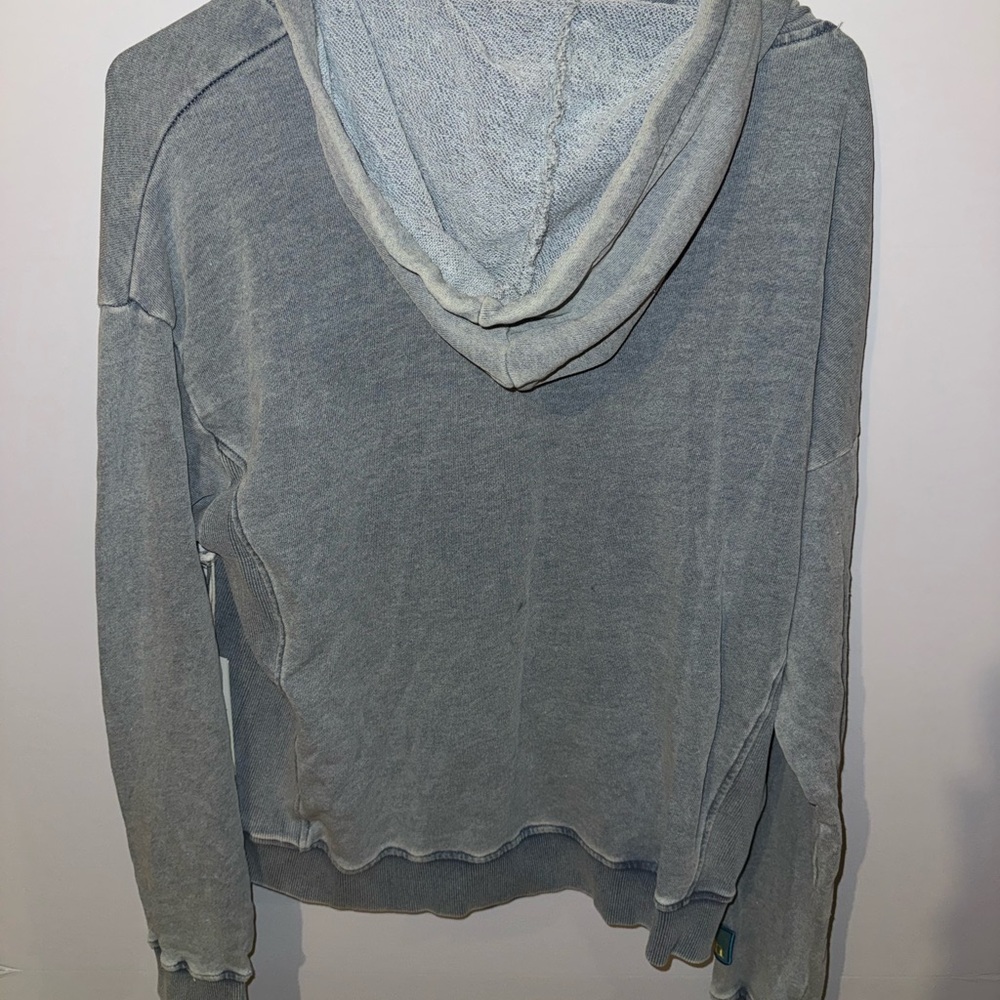 Vintage Havana Blue/Gray Hoodie with Embroidered Patches - Picture 4 of 4